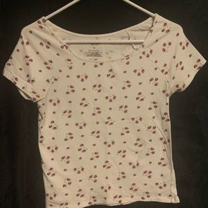 White top with flowers